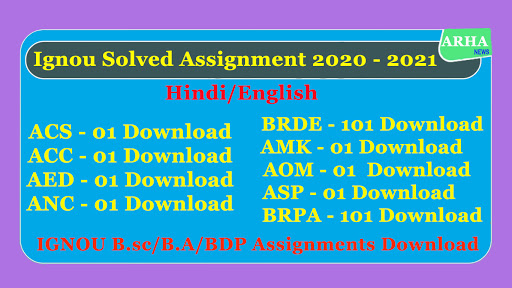 ignou solved assignment 2020 - 2021